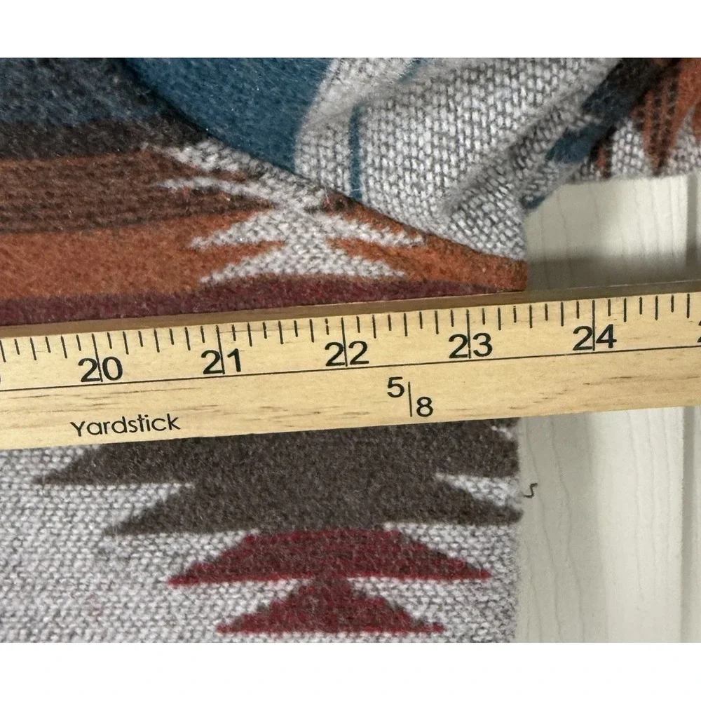 Idyllwind Southwestern Aztec Blanket Jacket Shacket Women's XL Rust Wool Blend - Picture 11 of 13